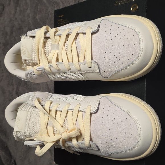 Nike Dunk Low Craft, White and Cream Sneakers - Picture 2 of 11